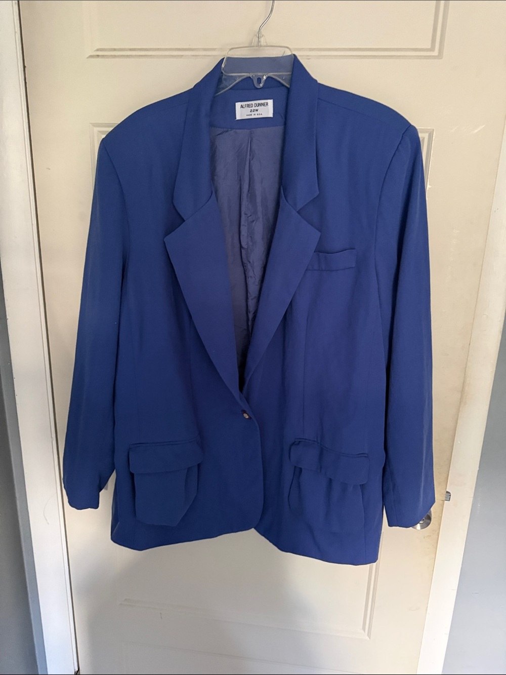 Alfred Dunner Cobalt Blue Women's Blazer Jacket